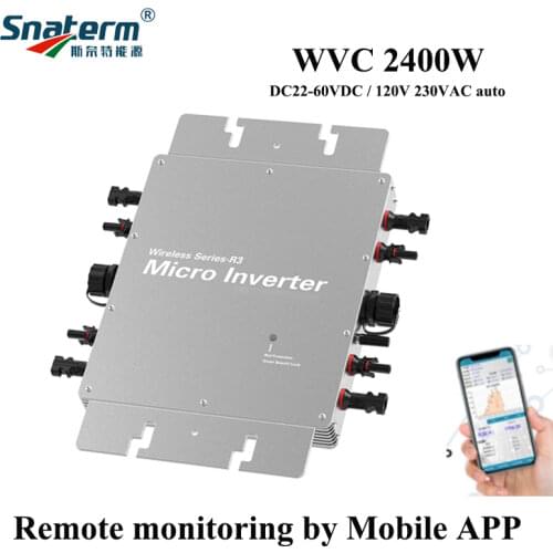 2400W MPPT Solar PV Micro grid tied Power Inverter WVC series INTELLIGENT Lot MONITORING SYSTEM Built-in WiFi Data Terminal