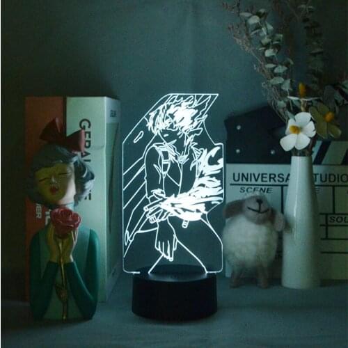 3d LED Lamp Anime My Hero Academia Shoto Todoroki for Bedroom Decor Nightlight Kids Fans Birthday Gift Manga Led Night Light