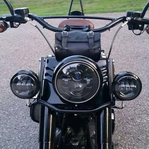 7inch Round LED Headlight &2PCS 4.5inch LED Passing Fog Lights for Ultra Classic Electra Street Glide Motorbikes