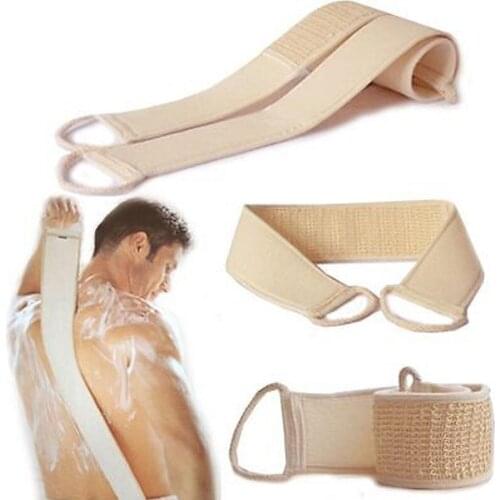 Loofah Long Back Towel Rubbing Bath Brush Double Sided Exfoliating Back Body Scrubber Body Skin Care Rubbing Bathroom Supplies
