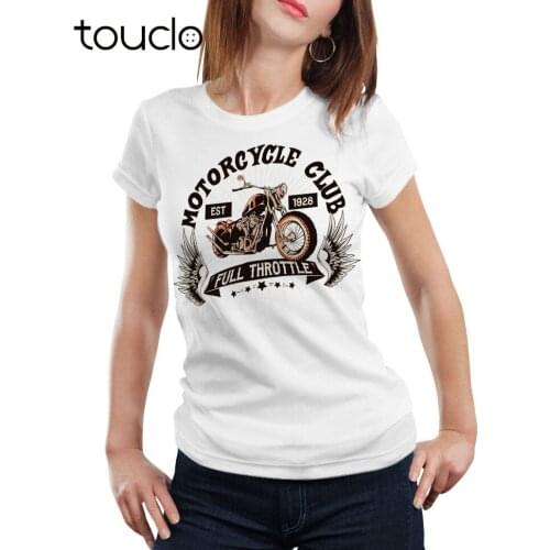 Brand T-Shirt Women Fashion Round Neck Best Selling Natural Cotton T Shirt Motorcycle Full Throttle Biker Enduro Kult Vint Tee