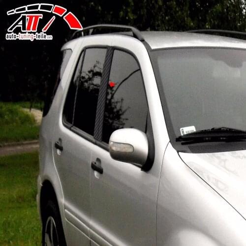 Fit For Mb Ml W163 1998-2005 Compatible Carbon Door Pole 6 Piece Chrome Styling Accessories Modified Designed Car Tuning