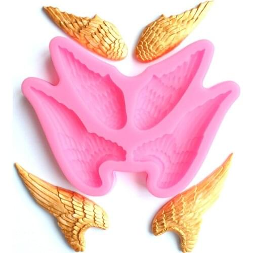 Wing Silicone Mold DIY Fondant Cake Chocolate, Plaster, Aroma Wax, Handmade Clay, Baking Utensils, Decoration Tools