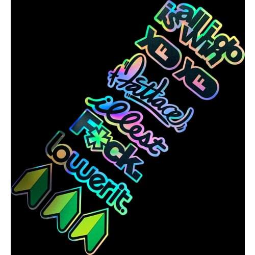 Laser Rainbow JDM Motorcycle Side Strip Bike Helmet Sticker Car Styling Vinyl Decal For YAMAHA Honda KTM Kawasaki Suzuki Vespa