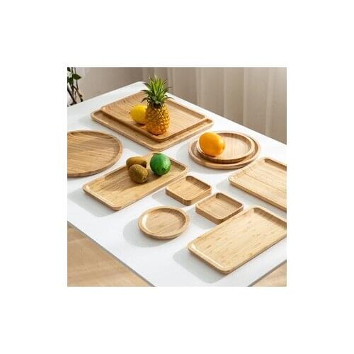 Multipurpose Household Living Room Bamboo Tray Kitchen Solid Wood Tray Simple Tea Tray Portable Dinner Tray Tea Tray