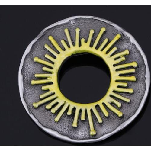 Fashion Yellow Sun Flower Metal Brooch Pins Jewelry Unique Circle Style Vintage Bouquet Brooches Women Scarf Accessories XZ210