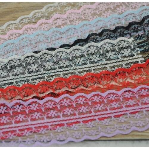 New 10yards 45mm Fabric Embroidered Lace Bilateral Trim Ribbon Sewing