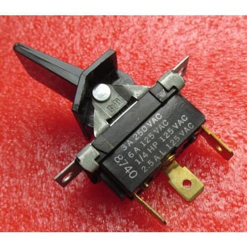Original new 100% 3A/250V 6A125V 3pin button power switch 3pin 2gear big button