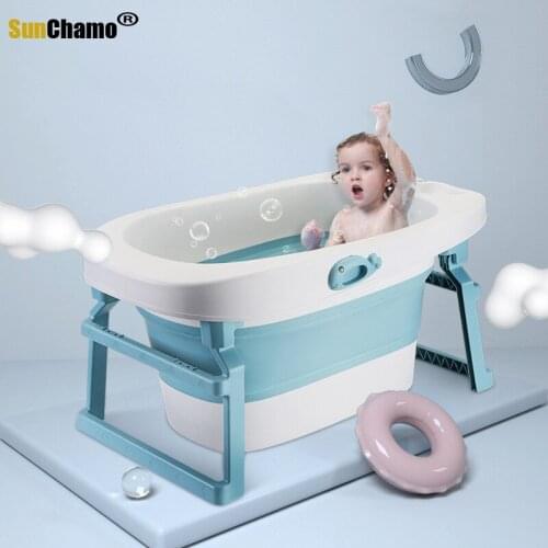 2021 Hot-sale Folding Baby Shower Bathtub Bathroom Accessories Safety Security Children Foldable Stand Non-Slip Shower Bathtub