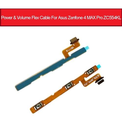 Power & Volume Button Flex Cable For ASUS Zenfone 4 MAX Pro ZC554KL Power Volume ON OFF Switch Side Key Flex Ribbon Repair Parts