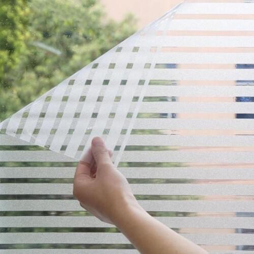 Static glass sticker office stripe window glass film sliding door bumper window sticker light transparent opaque insulation