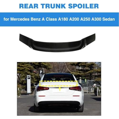 Rear Spoiler for Mercedes-Benz A Class W177 Sedan 2019 2020 Carbon Fiber Trunk Lip