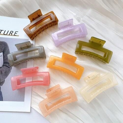 Women Matte Hair Clip Acrylic Hairpins Hair Claws Hair Accessories Chic Barrettes Hair Clips Girls Headwear Ornaments Crab