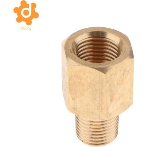 1/8NPT to 1/8 BSPT Brass Fuel Pressure Gauge Connector Quick Connect Fitting