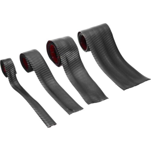 1 Roll 3CM 5CM 7CM 10CM Car Carbon Style Rubber Door Sill Protector Edge Guard Strip Strip DIY Door Sill Protector Edge Guard