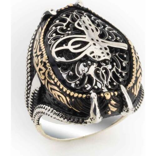 925 sterling Silver Clawed Ottoman Monogram Ring