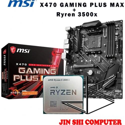 AMD Ryzen 5 3500X R5 3500X CPU + MSI X470 GAMING PLUS MAX Motherboard Set meal Socket AM4 New / no fan