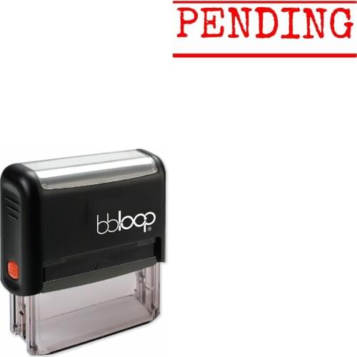 Bbloop 'PENDING' Self-Inking Office Stamp, Rectangular Typewriter Style