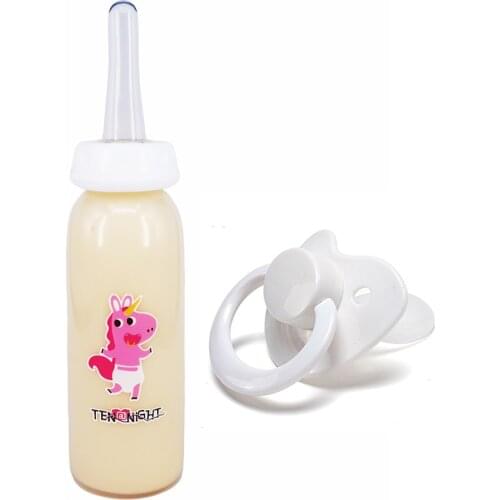 Free DDLG Adult Baby Pacifier with Adult Nipple Bottle 240ml Dummy Dom Adult Pacifiers ABDL Daddy Girl Little Space