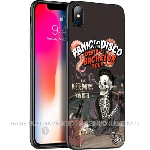 Black tpu case for iphone 5 5s SE 2020 6 6s 7 8 plus x 10 case for iphone XR XS 11 pro MAX case Panic At The Disco brendon urie