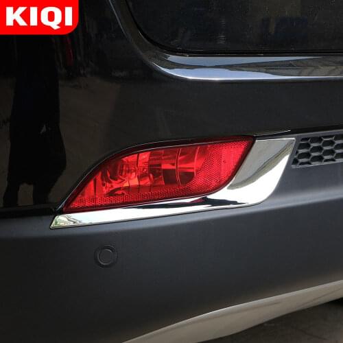 For Jeep Compass 2017 2018 2019 Rear Back Fog Lights Lamps Lamp Bumper Fog Light Chrome Cover Trim Molding Car Styling Protector