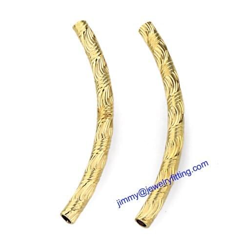 Jewelry findings metal beads spacer beads Carved tube Beads for jewelry making diy 3*40*0.4mm