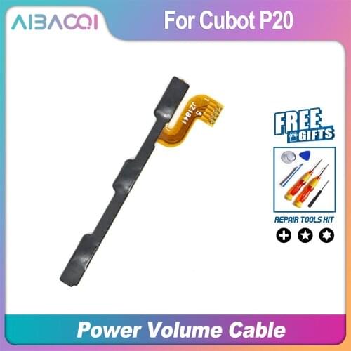 AiBaoQi New Original power on/off+volume FPC Key up/down button flex cable FPC For Cubot P20 Phone