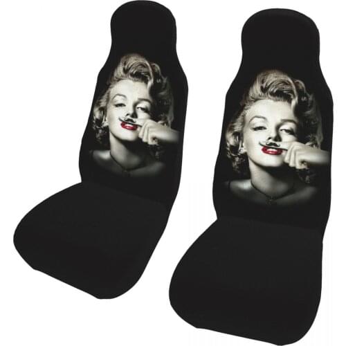 Classic Cloth Seat Covers Marilyn Monroe car chair cover Front Set with Gift Universal Fit for Cars Trucks SUVs