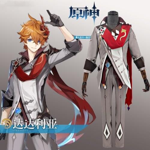 Anime Genshin Impact Tartaglia Game Uniform Gorgeous Party Outfit Cosplay Costume Full Set Halloween Men Free Shipping 2020New