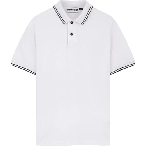 Summer Mens Comfortable Tooling Style Simple Casual Badge POLO Shirt Tops