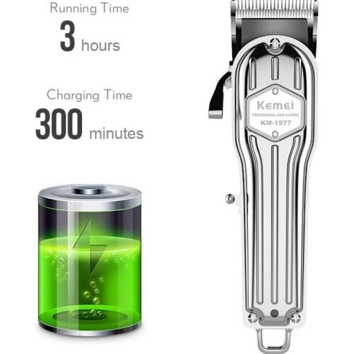 Kemei 1977 Mens Trimmer USB Electric Hair Clipper Single Blade Scissors Shaving Electric Hair Clipper Precision Modeling Tool