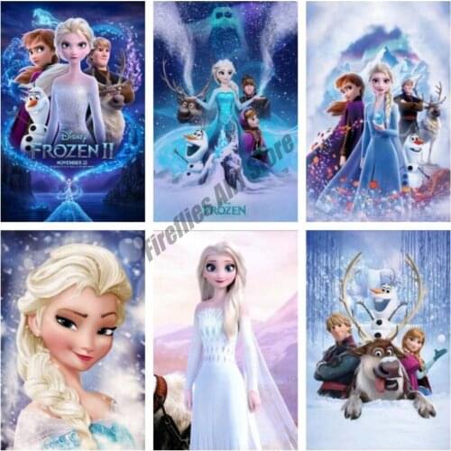 Cartoon Frozen Princess DIY 5D Square Diamond Painting Disney Cross Stitch Kits Embroidery Full Dill Mosaic Home Decor Gift