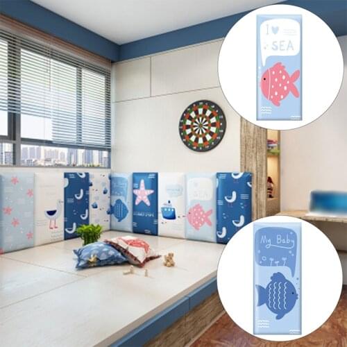 Wall Cushion Wall Decoration Kindergarten Pillar Anti-collision Wall Sticker Bedside Soft Bag Foam Wall Sticker For kids Room Be