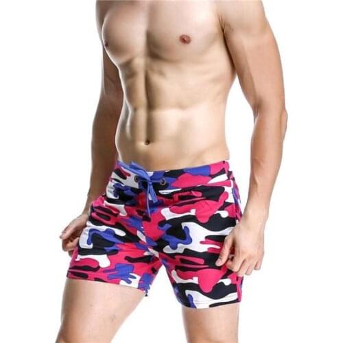 New SEOBEAN mens Pajamas shorts sexy Comfortable sleep bottom camouflage fashion shorts