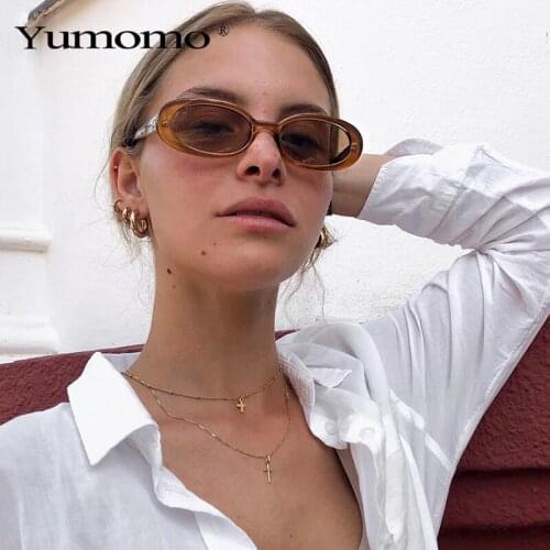 Glasses Oval Sunglasses Women Ladies Shades Trendy Hot Classic Vintage Small Sun Glasses Retro Men Oculos Femme Eyewear UV400