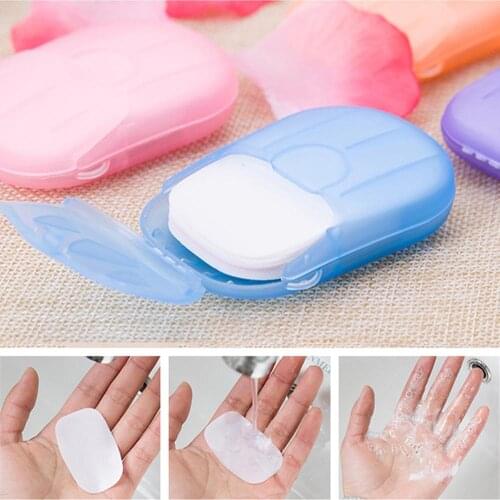 Disposable Soap Paper Portable Scented Soap Slice Outdoor Travel Handwash Sanitary Disinfect Sterilize Sanitizer Soap 20pcs/box