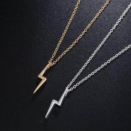 Stainless Steel Chock New Hot Lightning Necklace Simple Loveliness and Charm Jewelry Thunder Thor Flash Jewelry