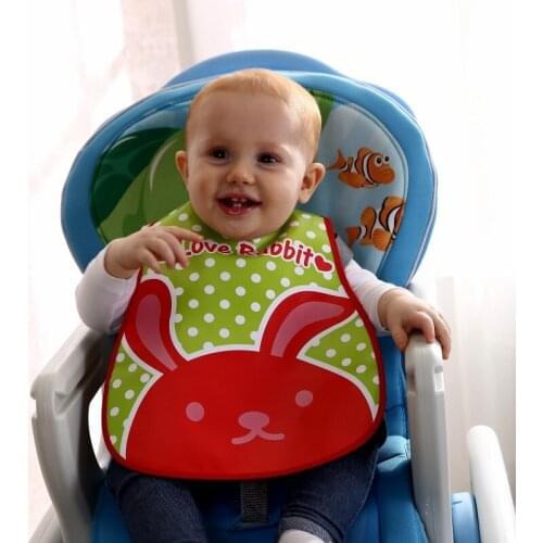 Adjustable Baby Bibs Plastic Waterproof Lunch Feeding Bibs Baby Boy Girl Feeding Cloth Children Baby Apron HB Baby Bib