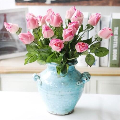 Christmas decorations for home PU Real touch roses Artificial Silk Bridal Weddding Party Decor Arrangement decoration mariage