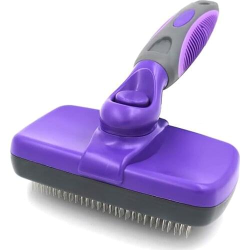 Dogs Cats Pet Grooming Self Cleaning Slicker Brush Comb Hair Shedding Tool Universal Fur Trimming Dematting Deshedding Brush