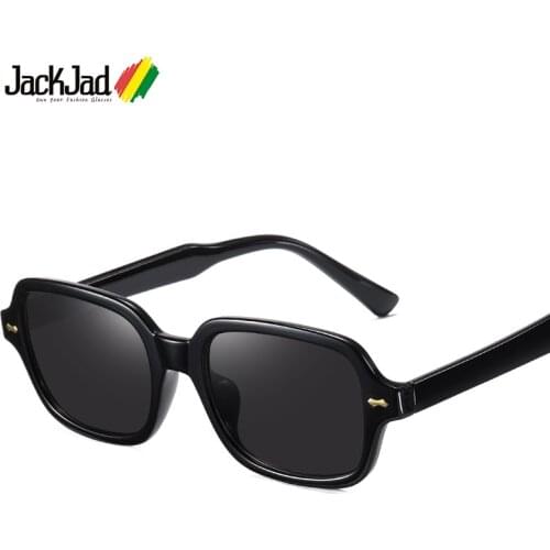 JackJad 2020 Fashion Cool Rectangle Style Rivets Sunglasses Men Vintage ins Popular Brand Design Sun Glasses Oculos De Sol S9065
