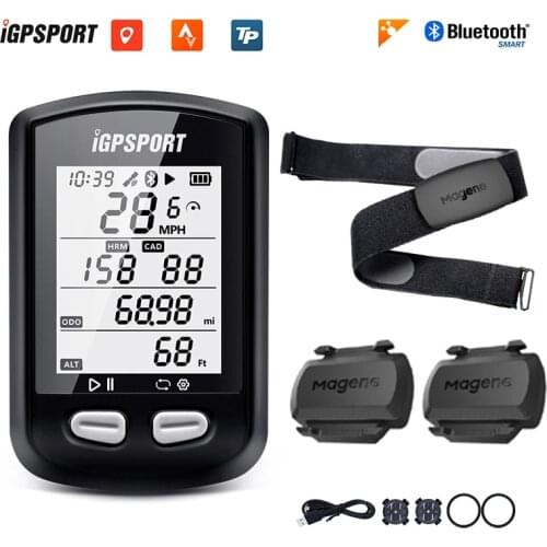 IGPSPORT Wireless Bicycle Speedometer IGS10S Bike Computer Bluetooth Ant+ Magene Sensor S3 H64 Heart Rate Rich Data GPS Odometer