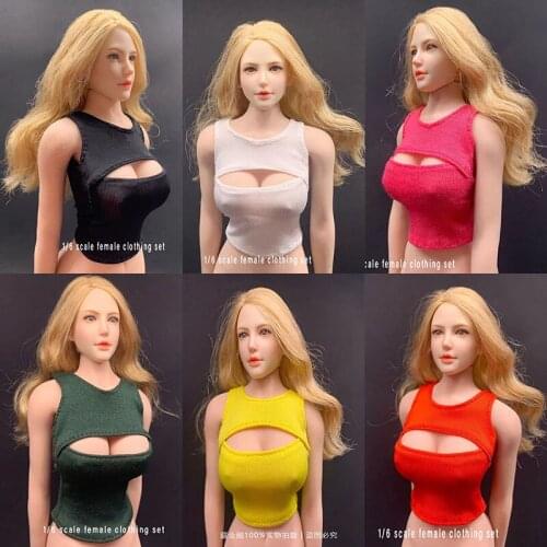 1/6 Female Soldier Sexy Elastic Vest Underwear Clothes Model Accessories Fit 12'' PH UD LD Action Figure