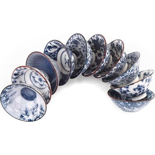 10pcs/lot Jingdezhen blue-and-white porcelain tea cup underglaze handpainted ceramic kungfu cup of tea 65ml China cup on sales