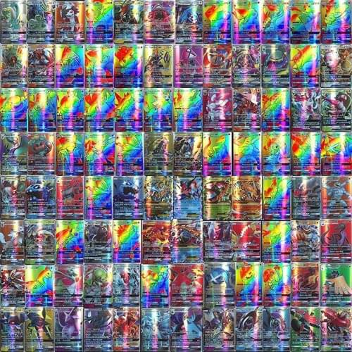 100/120pcs Cartoon Game Card for Pokemon Card Set Children GX Trading Cards with 95 GX Pokemon Cards Battle Game Card kids Toy