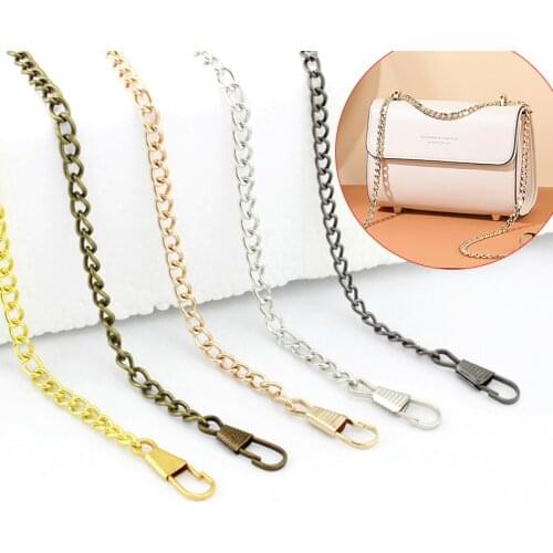 2x Ivoduff Long 120cm Metal Purse Chain Strap Handle Handle Replacement For Handbag Shoulder Bag