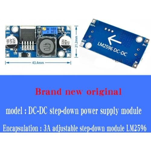5/pcs Lot New step-down module DC-DC LM2596HVS-ADJ 4.5-60v adjustable step-down regulator module
