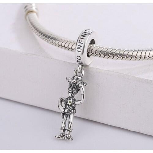 925 Sterling Silver Clown Magician With Hat Pendant Charm Bracelet Fashion Jewelry DIY Making For Original Pandora