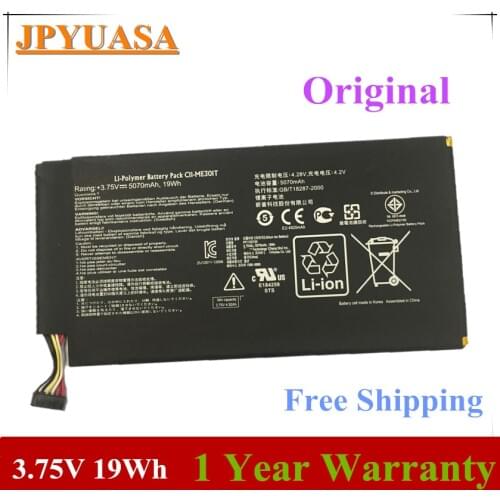 7XINbox 3.75V 19Wh 5070mAh Original C11-ME301T Laptop Battery For Asus MeMo Pad Smart 10 K001 10.1" Tablet C11-ME301T ME301T