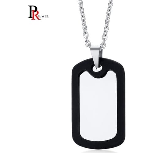 US Military Dog Tag ID Necklace Complete with Chains and Silencers Stainless Steel Male Jewelry